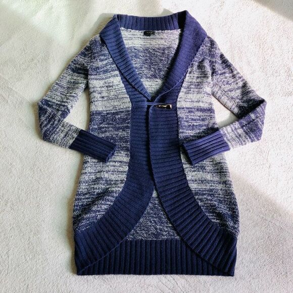 WHO
 Purple Marled Merino Cashmere Cardigan - Picture 11 of 13